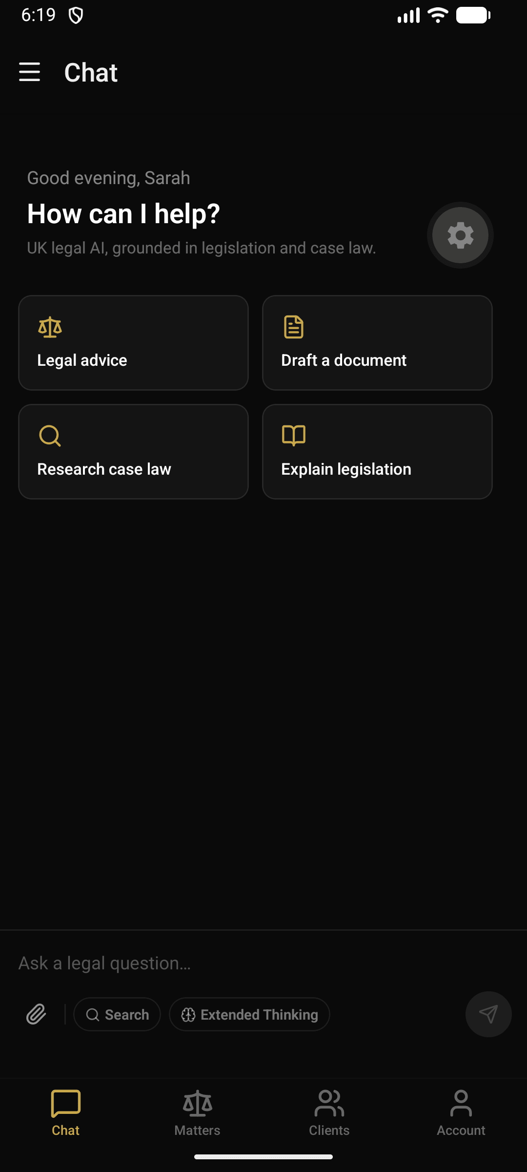 Writford Android app AI legal chat